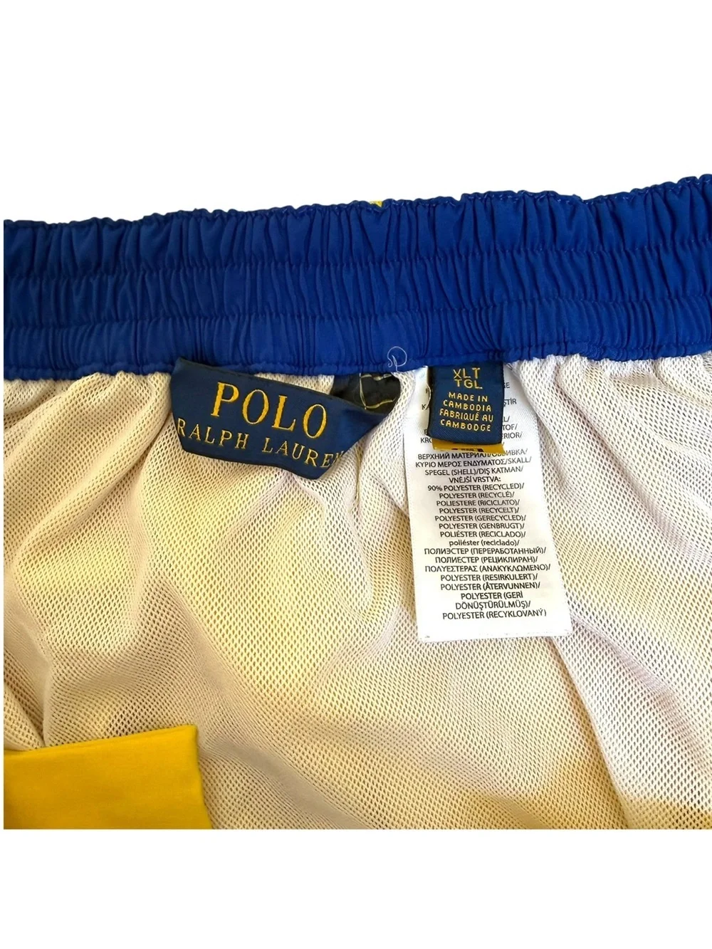 Polo Ralph Lauren 9.5” Kailua Classic Fit Swim Trunks Men’s Size XL Tall Yellow